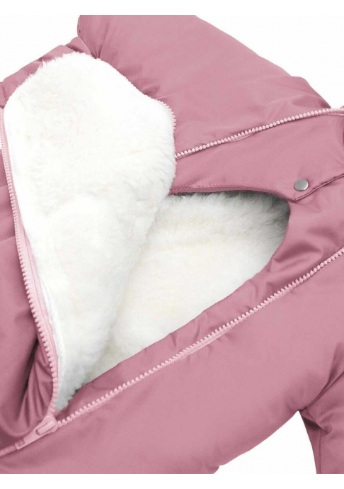 Комбинезон-трансформер зимний меховой AMAROBABY Snowy Travel, розовый